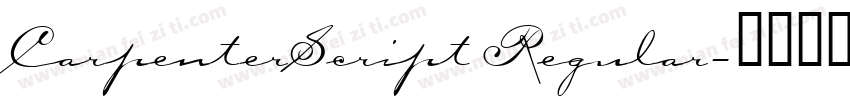 CarpenterScript Regular字体转换